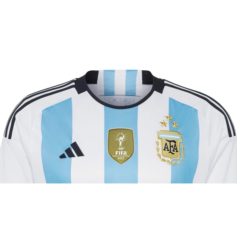 adidas, Shirts, Messi Argentina Home Patch M Slim Fit Jersey Fifa 3 Stars  Champion 2022