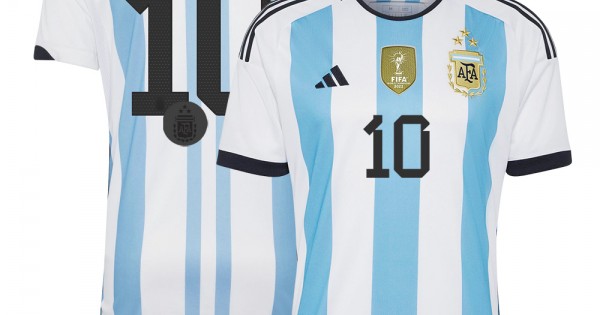 ADIDAS Argentina number 10 Messi Home Jersey Player Version Slim Fit 3  Stars