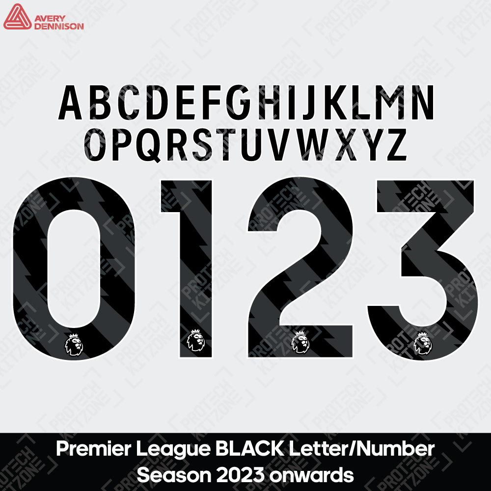 Premier League 23/24 Numbers & Lettering Digital Download 