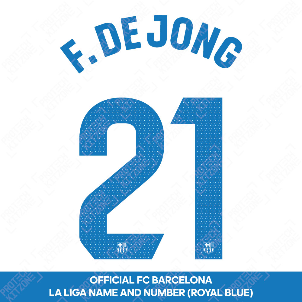 Barcelona La Liga Name&Number Set 2023/2024 Home/Away Football Soccer Print