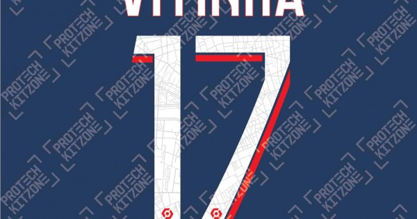 Paris Saint-Germain Nike Away Stadium Shirt 2023-24 with Vitinha 17 printing