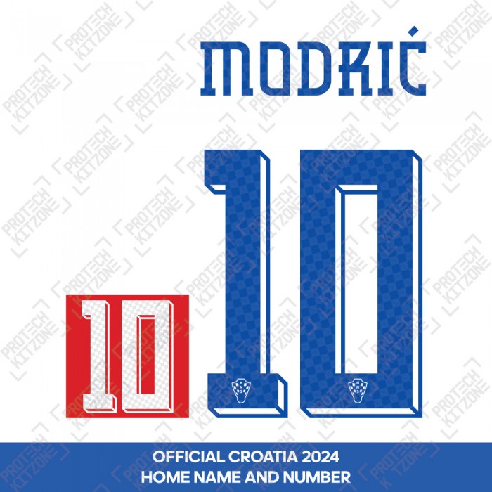 Modrić 10 (Official Croatia 2024 Home Name and Numbering)