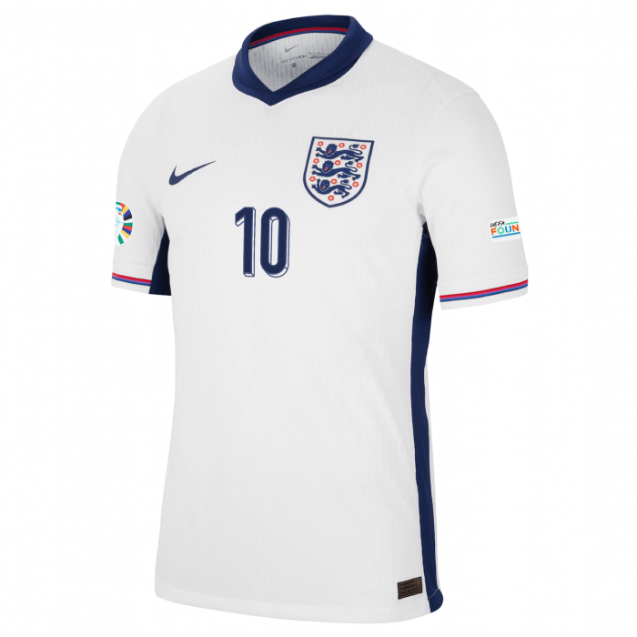 [Player Edition] England 2024 Dri Fit Adv. Home Shirt With Bellingham 10 + Euro 2024 Patches