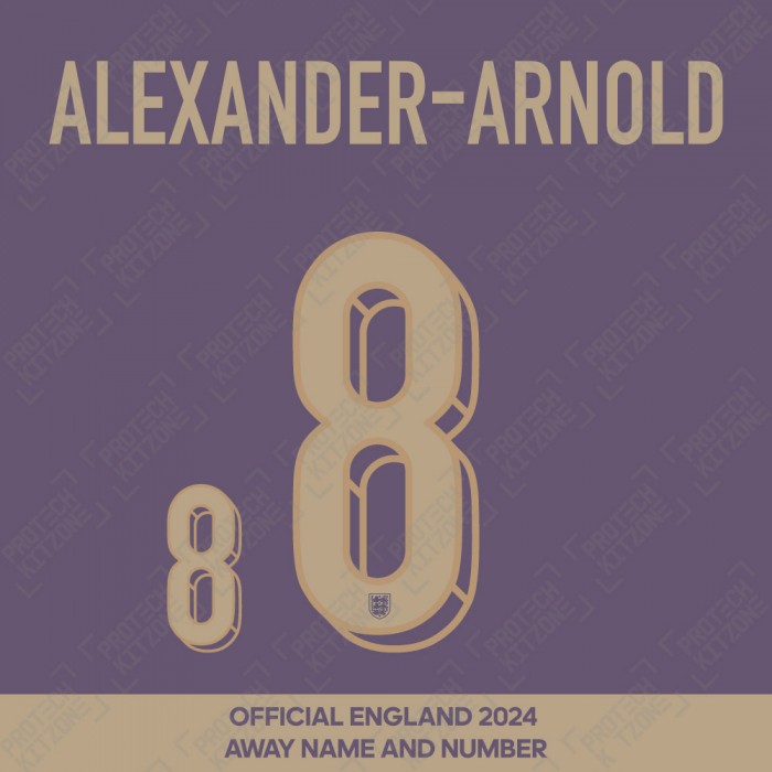 Alexander-Arnold 8 - Official England 2024 Away Name and Numbering