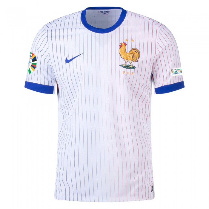 [Player Edition] France 2024 Dri Fit Adv. Away Shirt With Euro 2024 Patches + Players' Name