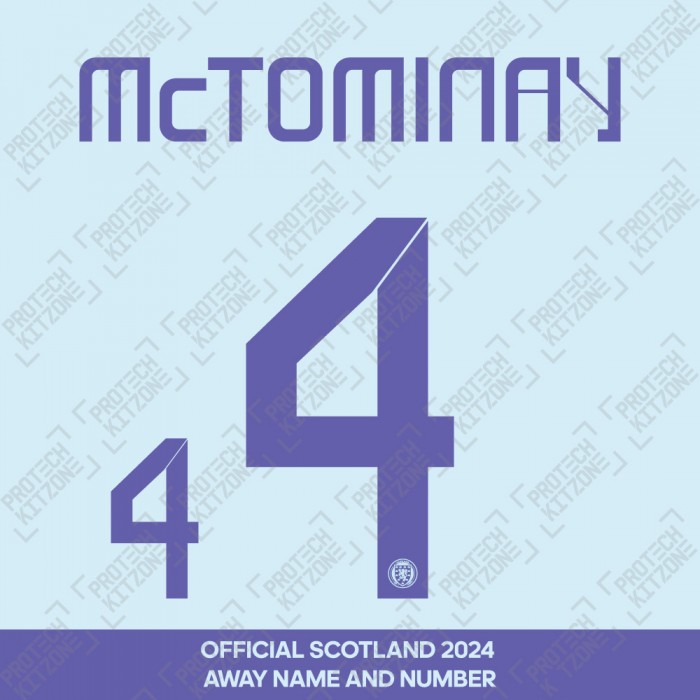 McTominay 4 - Official Scotland 2024 Away Name and Numbering