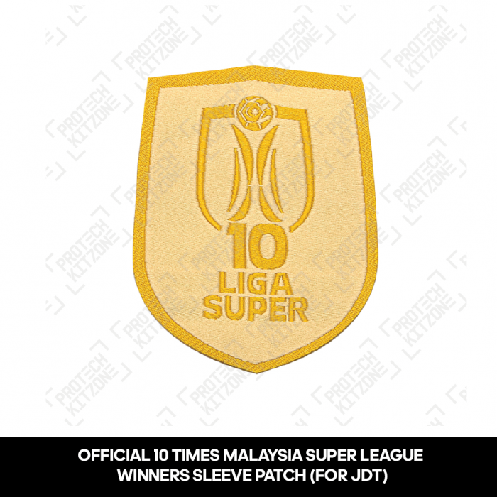 Official 10 Times Malaysia Super League Winners Sleeve Patch (For JDT 2024/25)
