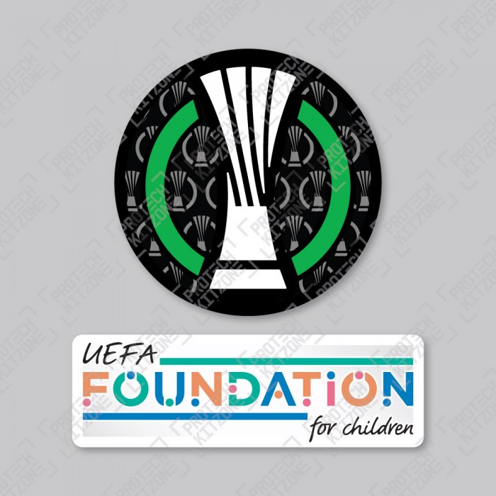 (Season 2024/25) Official Sporting iD UEFA Europa Conference League + UEFA Foundation Badge Set