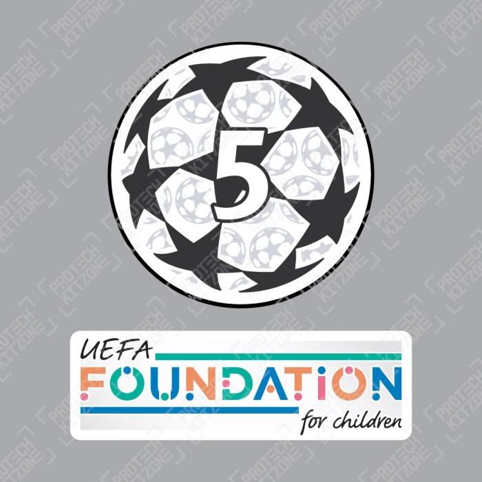 (Season 2024/25) Official Sporting iD UEFA UCL Starball BOH5 + UEFA Foundation Badge Set