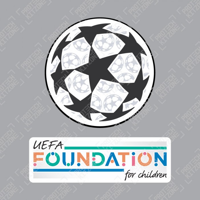 (Season 2024/25) Official Sporting iD UEFA UCL Starball + UEFA Foundation Badge Set