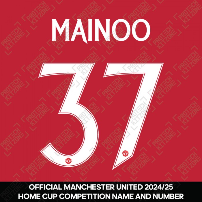 Mainoo 37 (Official Manchester United FC 2024/25 Home Name and Numbering) 