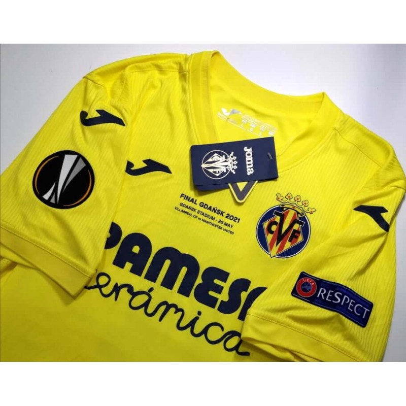 Villarreal CF 2020/21 Europa League Final Home Shirt With ...