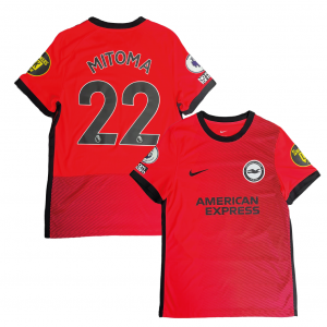 [Excellent 10/10] Brighton 2022/23 Away Shirt With Mitoma #22 (Premier League Full Set Version) - Size M