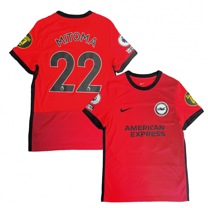 [Excellent 10/10] Brighton 2022/23 Away Shirt With Mitoma #22 (Premier League Full Set Version) - Size M