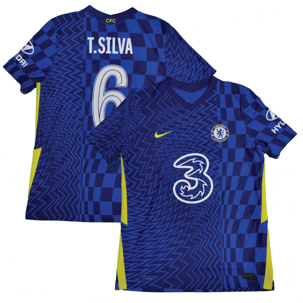 [Player Edition] Chelsea 2021/22 Dri Fit Adv. Home Shirt With T. Silva 6 -  Size L