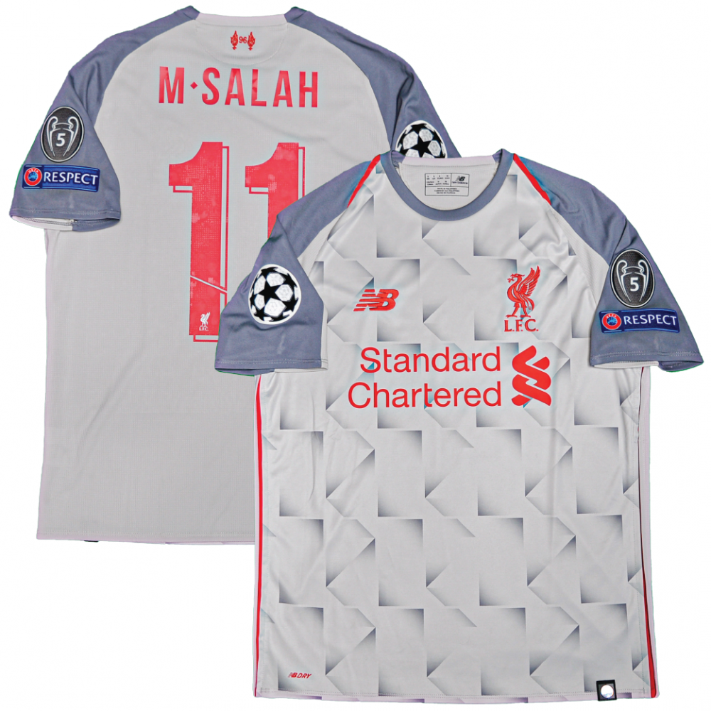 Liverpool FC 2018/19 Third Shirt With M. Salah 11 (UEFA Champions League  Full Set Version) - Size S