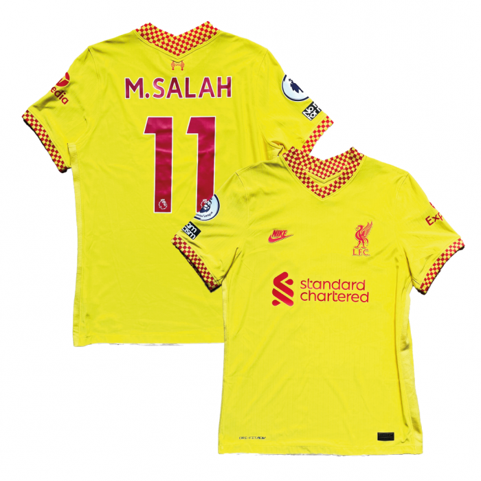 [Excellent 9/10] [Player Edition] Liverpool 2021/22 Third Shirt With M.Salah #11 (PL Full Set Version) - Size M 