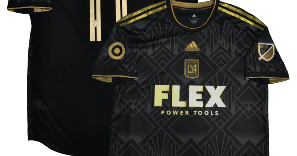  adidas LAFC 2018 Home SS Authentic Jersey- Black/Gold