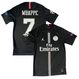 [Excellent 8/10] PSG x Jordan 2018/19 UEFA CL Home Shirt With Mbappe #7 - Size S